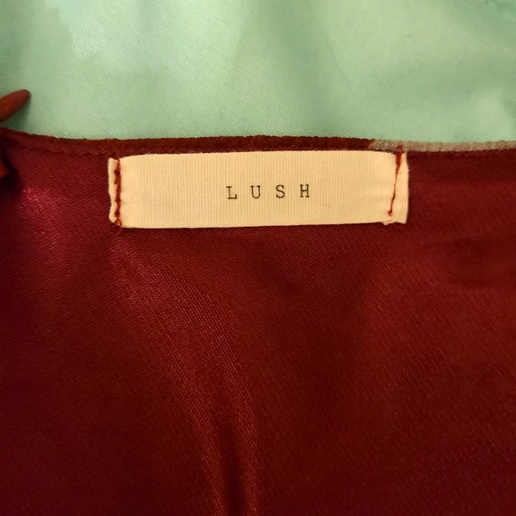 Red v cut floral dress - Picture 5 of 5